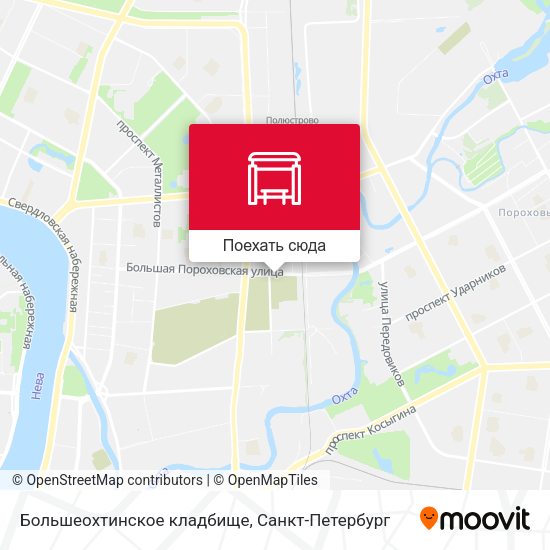 Карта Большеохтинское кладбище