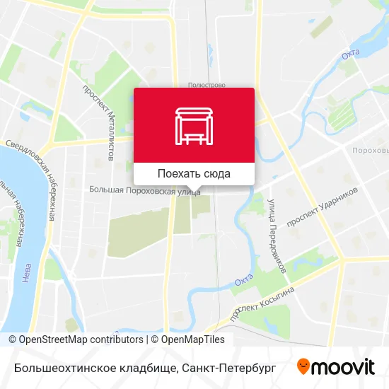 Карта Большеохтинское кладбище