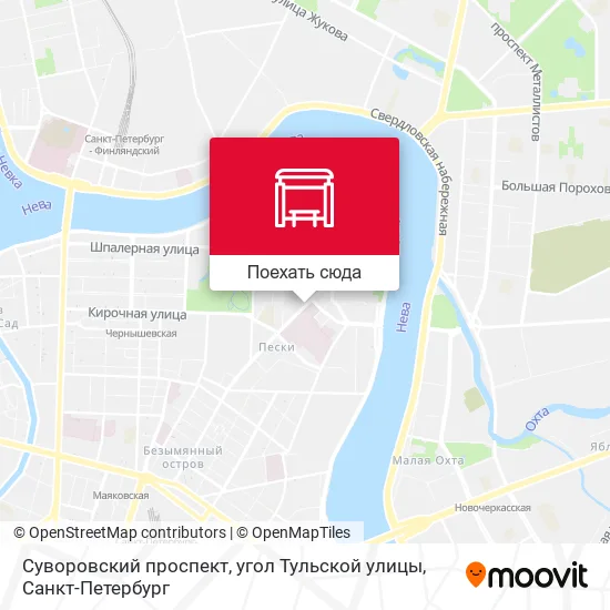 Карта Суворовский проспект, угол Тульской улицы