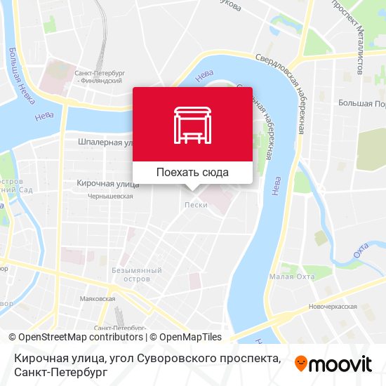 Карта Кирочная улица, угол Суворовского проспекта