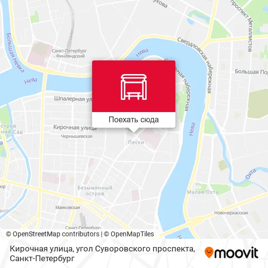 Карта Кирочная улица, угол Суворовского проспекта