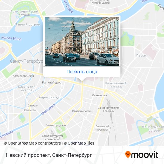 Карта Невский проспект