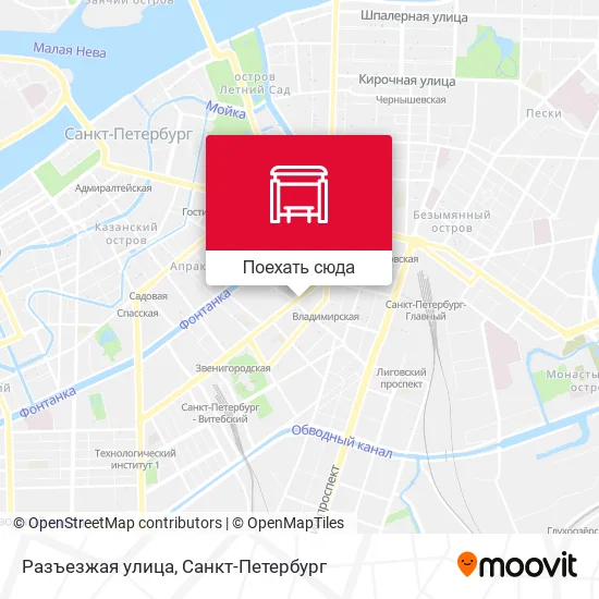 Карта Разъезжая улица
