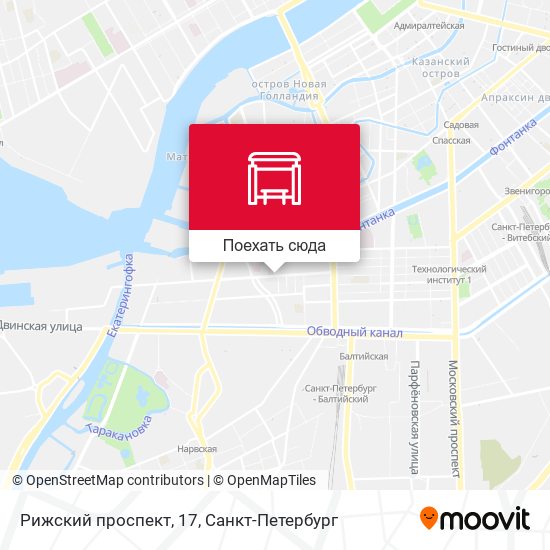 Карта Рижский проспект, 17