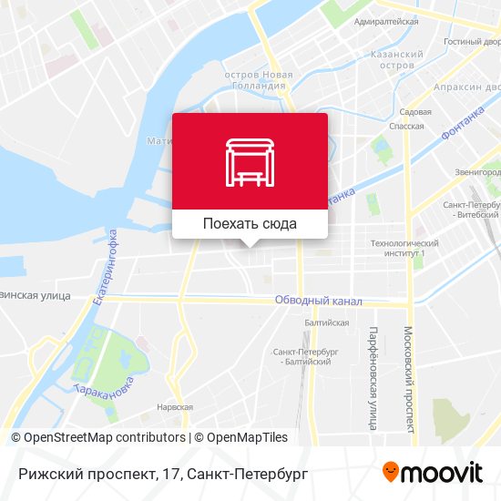 Карта Рижский проспект, 17