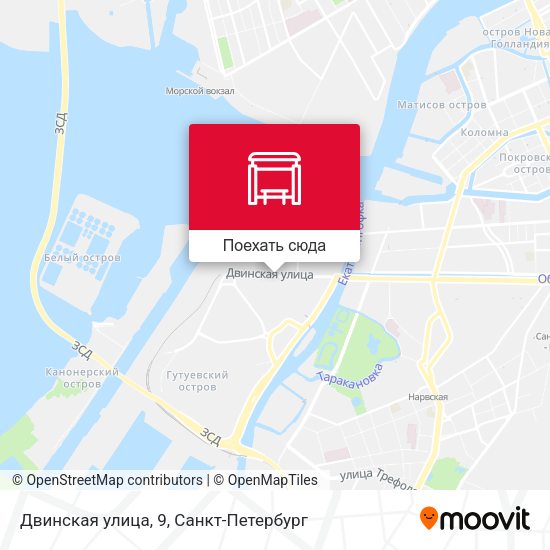 Карта Двинская улица, 9