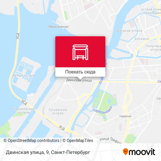 Карта Двинская улица, 9