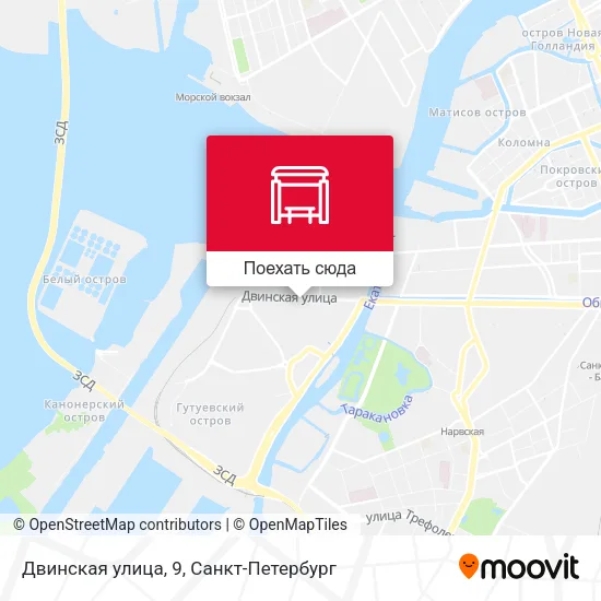 Карта Двинская улица, 9