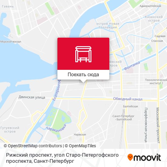 Карта Рижский проспект, угол Старо-Петергофского проспекта