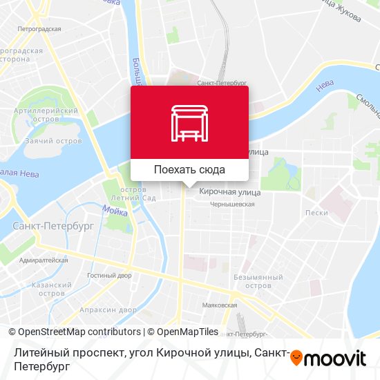 Карта Литейный проспект, угол Кирочной улицы