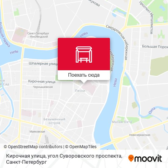 Карта Кирочная улица, угол Суворовского проспекта