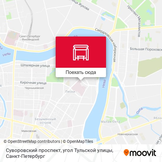 Карта Суворовский проспект, угол Тульской улицы