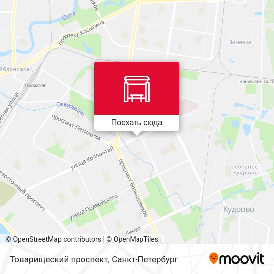 Карта Товарищеский проспект