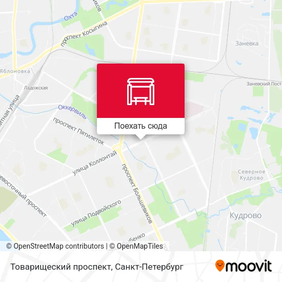 Карта Товарищеский проспект
