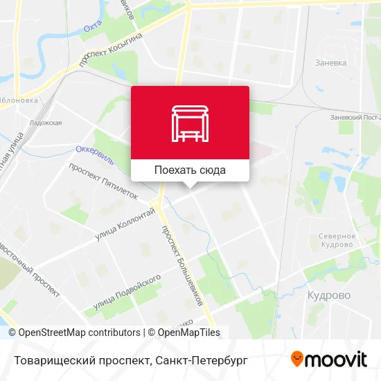 Карта Товарищеский проспект