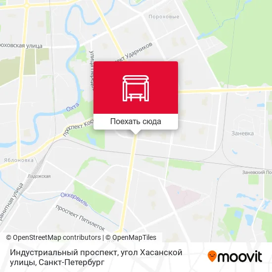 Карта Индустриальный проспект, угол Хасанской улицы