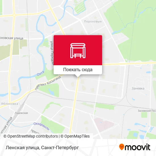 Карта Ленская улица