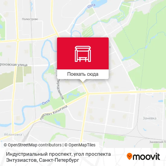 Карта Индустриальный проспект, угол проспекта Энтузиастов