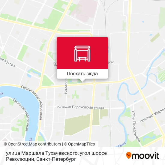 Карта улица Маршала Tухачевского, угол шоссе Революции