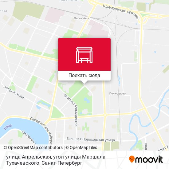 Карта улица Апрельская, угол улицы Маршала Tухачевского