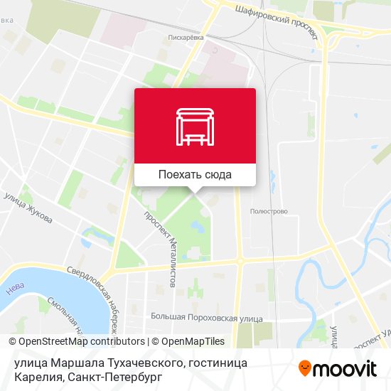 Карта улица Маршала Тухачевского, гостиница Карелия