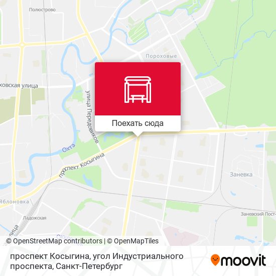 Карта проспект Косыгина, угол Индустриального проспекта