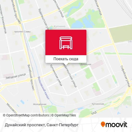 Карта Дунайский проспект