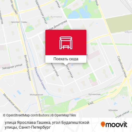 Карта улица Ярослава Гашека, угол Будапештской улицы
