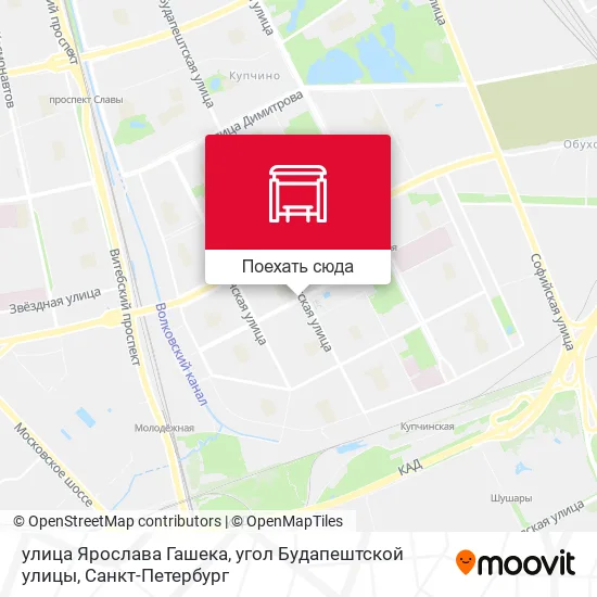 Карта улица Ярослава Гашека, угол Будапештской улицы