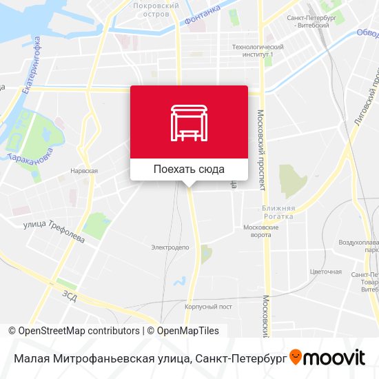 Карта Малая Митрофаньевская улица