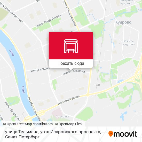 Карта улица Тельмана, угол Искровского проспекта