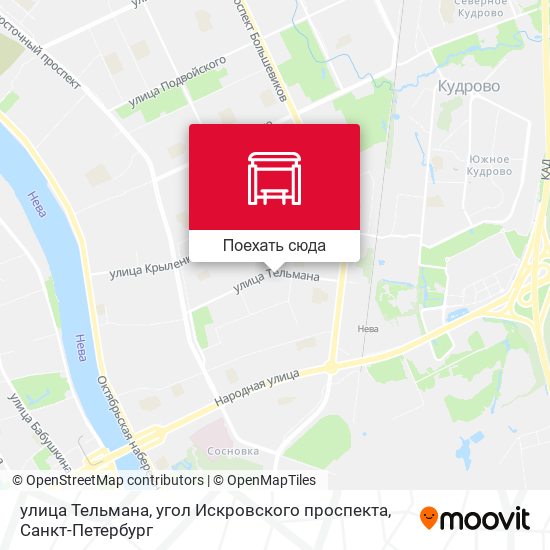 Карта улица Тельмана, угол Искровского проспекта