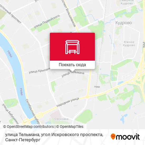 Карта улица Тельмана, угол Искровского проспекта