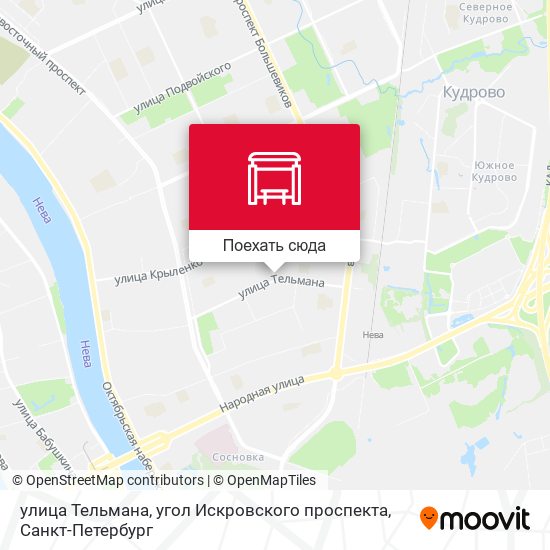 Карта улица Тельмана, угол Искровского проспекта
