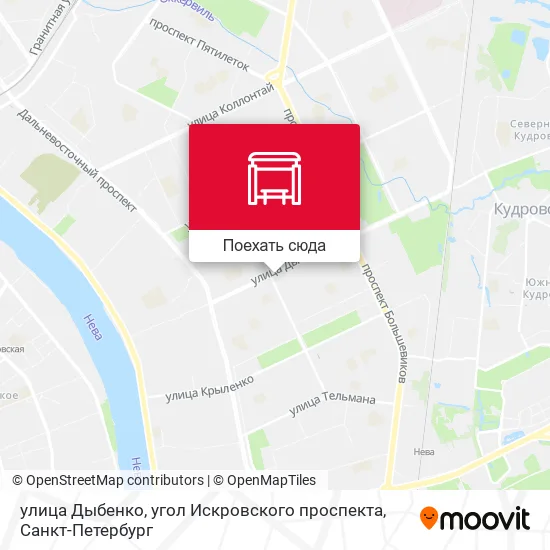 Карта улица Дыбенко, угол Искровского проспекта