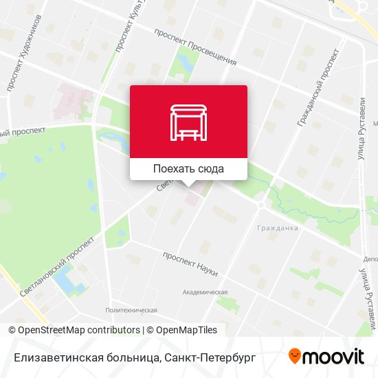 Карта Елизаветинская больница
