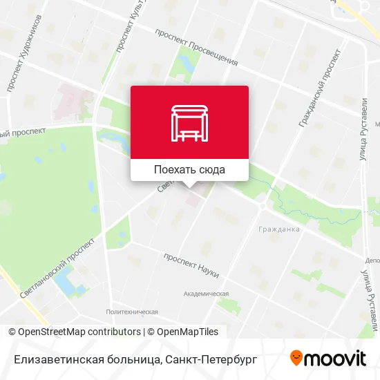 Карта Елизаветинская больница