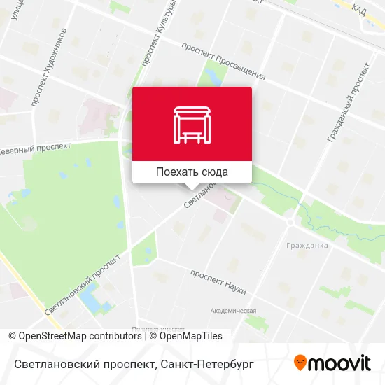 Карта Светлановский проспект
