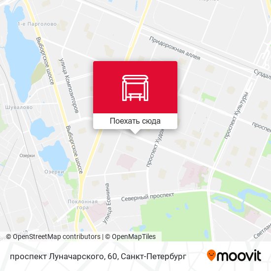 Карта проспект Луначарского, 60