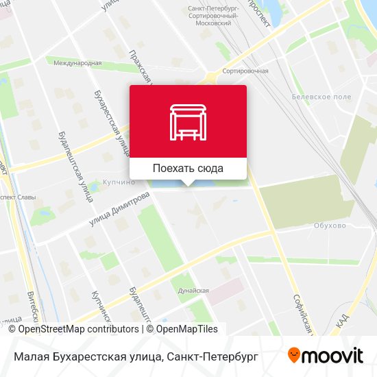 Карта Малая Бухарестская улица