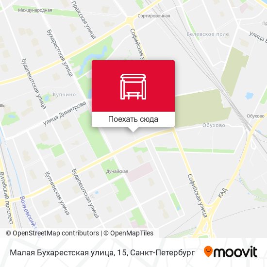 Карта Малая Бухарестская улица, 15