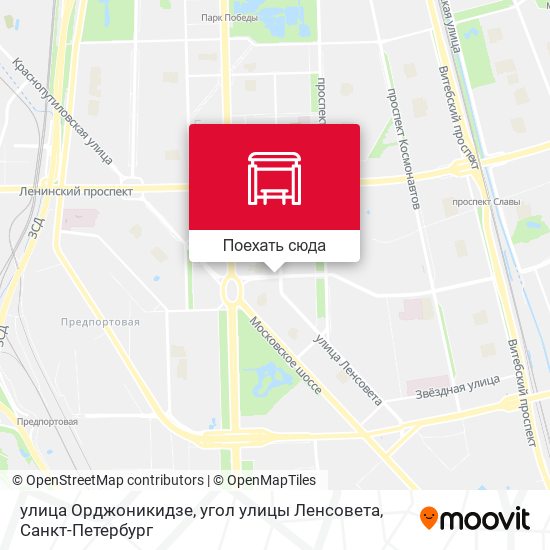Карта улица Орджоникидзе, угол улицы Ленсовета