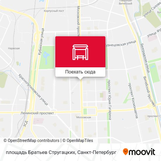Карта площадь Братьев Стругацких