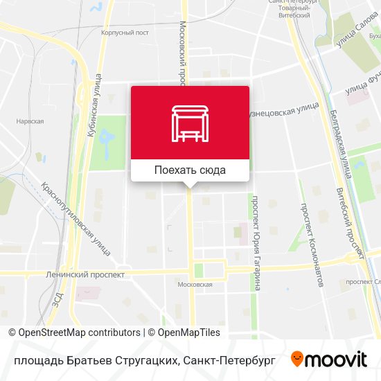 Карта площадь Братьев Стругацких