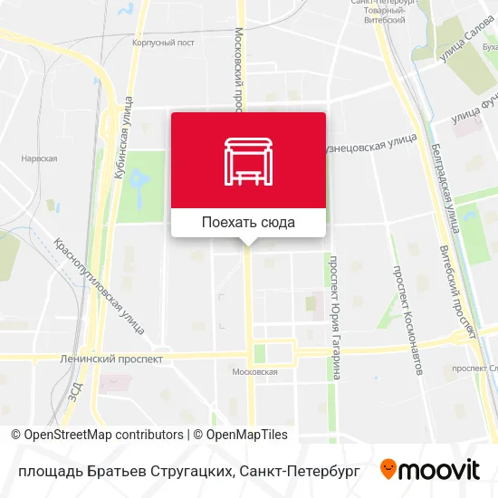 Карта площадь Братьев Стругацких