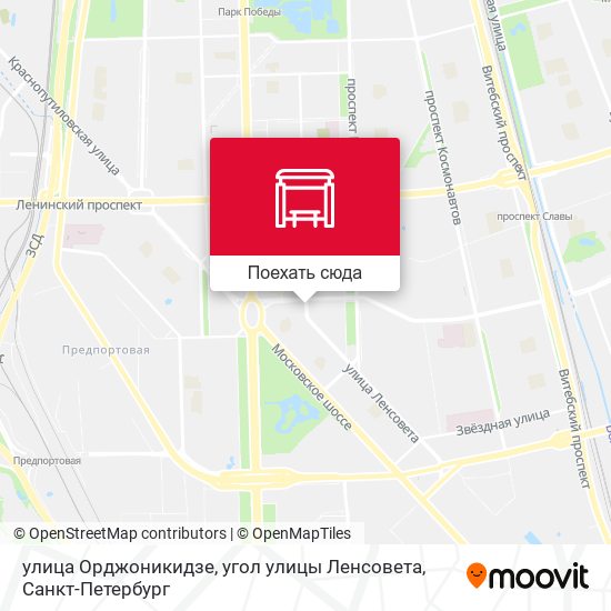 Карта улица Орджоникидзе, угол улицы Ленсовета