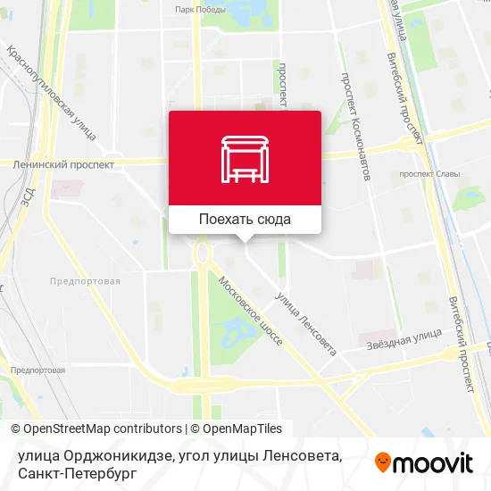 Карта улица Орджоникидзе, угол улицы Ленсовета