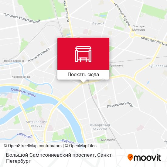 Карта Большой Сампсониевский проспект
