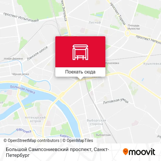 Карта Большой Сампсониевский проспект
