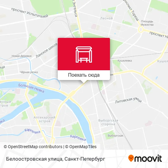 Карта Белоостровская улица